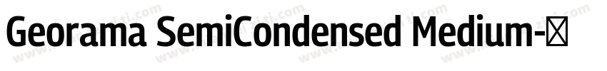 Georama SemiCondensed Medium字体转换